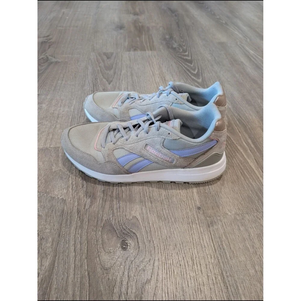 Reebok GL 1000 Grey Suede Pastel Pink Blue Retro Heritage Lifestyle Sneakers